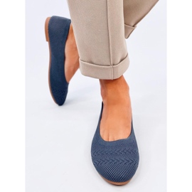 Newey Blue knitted ballet flats 2