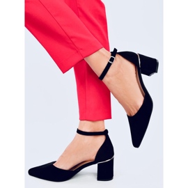 Harroi Black ankle-strap pumps 2