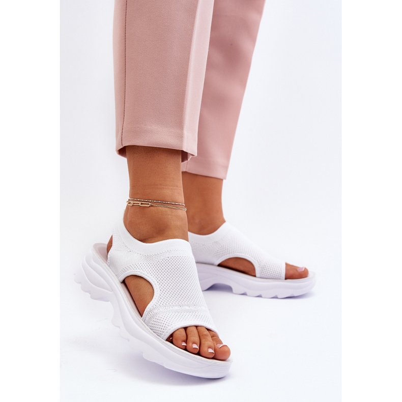 Women's Sports Sandals With a Thick Sole, White Deinaleia 2 Women's Sports Sandals With a Thick Sole, White Deinaleia 2