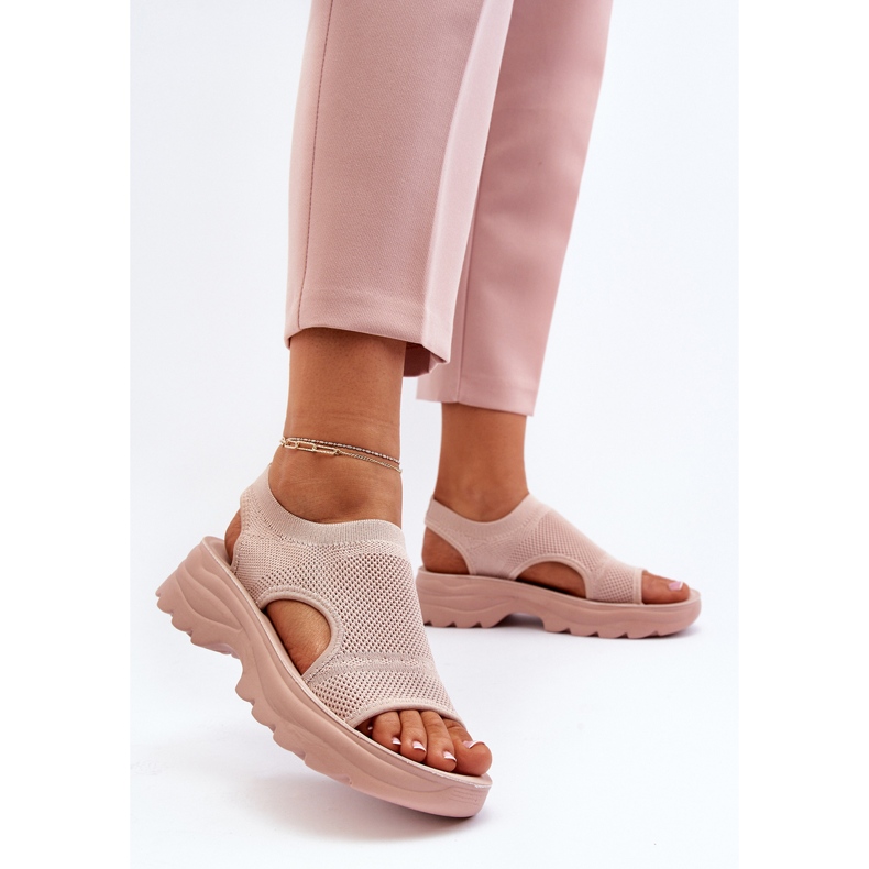 Women's Sports Sandals on a Thick Sole, Pink Deinaleia 2 Women's Sports Sandals on a Thick Sole, Pink Deinaleia 2