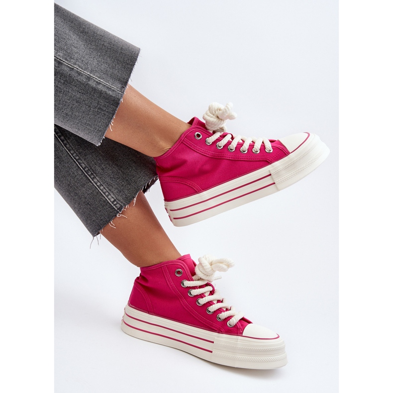 Women's Platform Sneakers Fuchsia Aineri pink 1
