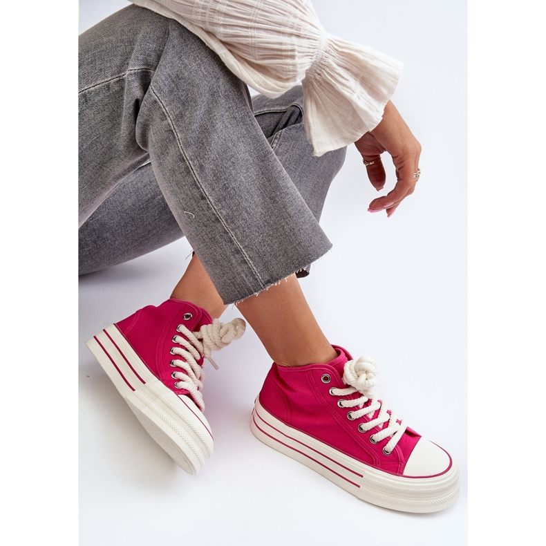 Women's Platform Sneakers Fuchsia Aineri pink 2
