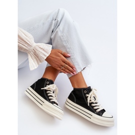 Women's Platform Sneakers Black Aineri 1