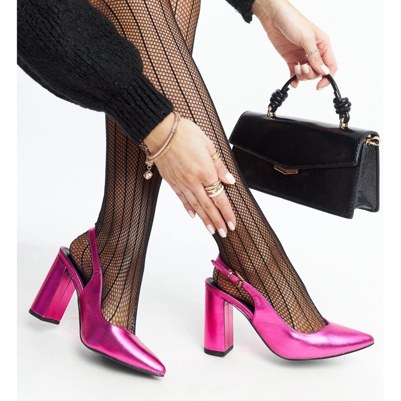 Pink Wechsler open-toe pumps 1