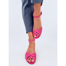 Kermel Fuchsia low heel sandals pink 1