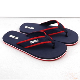 Men's navy blue flip-flops Big Star NN174623 1