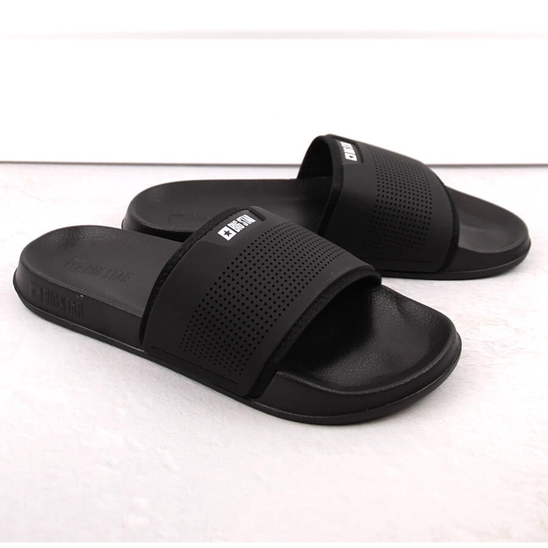 Men's black sports flip-flops Big Star NN174694 1