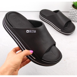 Women's black platform flip-flops Big Star NN274A037 1