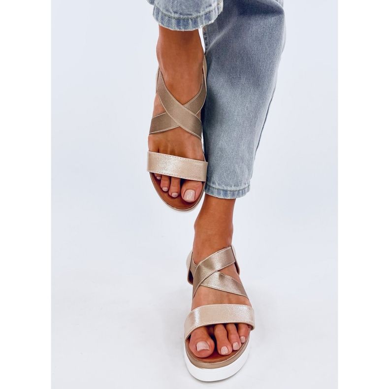 Caden Gold wedge sandals golden 1