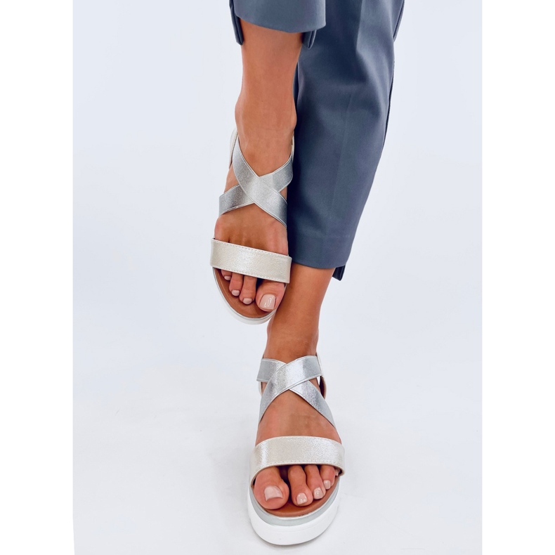 Caden Silver wedge sandals 2