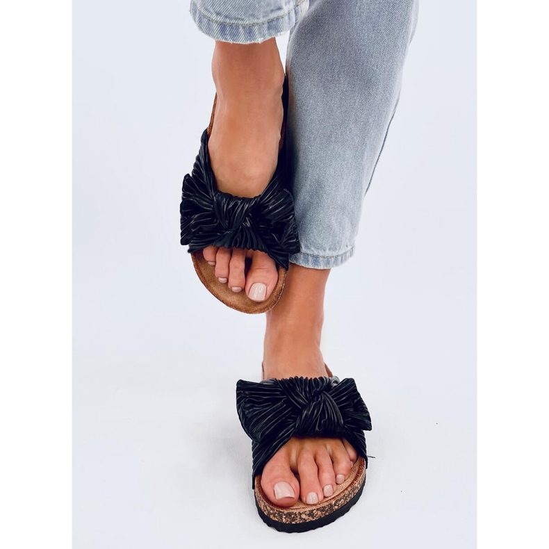 Moss Black cork slippers 1 Moss Black cork slippers 1