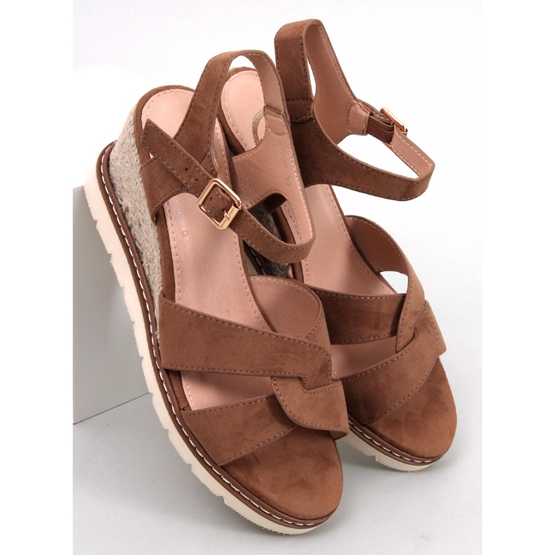 Sermon Khaki wedge espadrilles brown 1