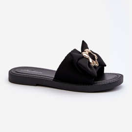 Women's Flip-Flops With a Bow Black Arsicada 1