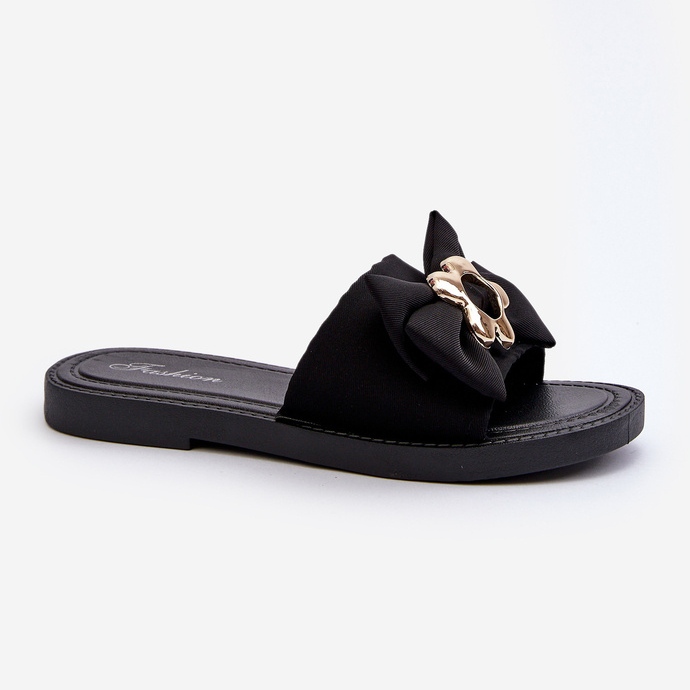 Women's Flip-Flops With a Bow Black Arsicada 1