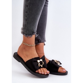 Women's Flip-Flops With a Bow Black Arsicada 2