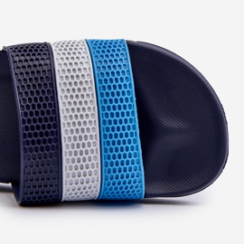 Classic Men's Flip-Flops With Straps, Navy Blue Sylri 1