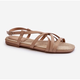 Big Star Women's Flat Sandals NN274012 Beige 1