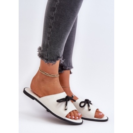 Women's Eco Leather Flip-Flops Big Star NN274067 White 2 Women's Eco Leather Flip-Flops Big Star NN274067 White 2