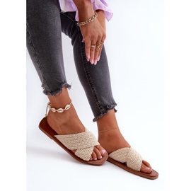 Women's Flat Slippers Big Star NN274078 Beige 1 Women's Flat Slippers Big Star NN274078 Beige 1