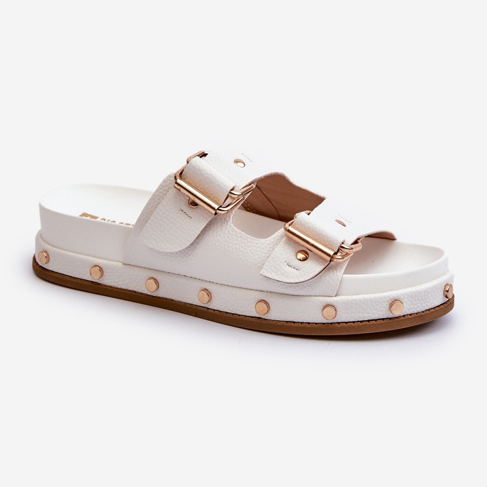 Women's Flip-flops on the Big Star Platform NN274081 White 2