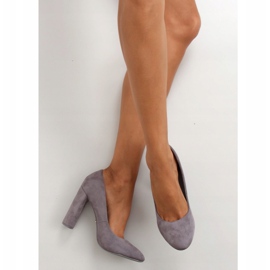 Pumps on an oval post le027p Gray grey 2