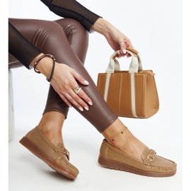 Dark beige loafers with a buckle from Anisah 1 Dark beige loafers with a buckle from Anisah 1