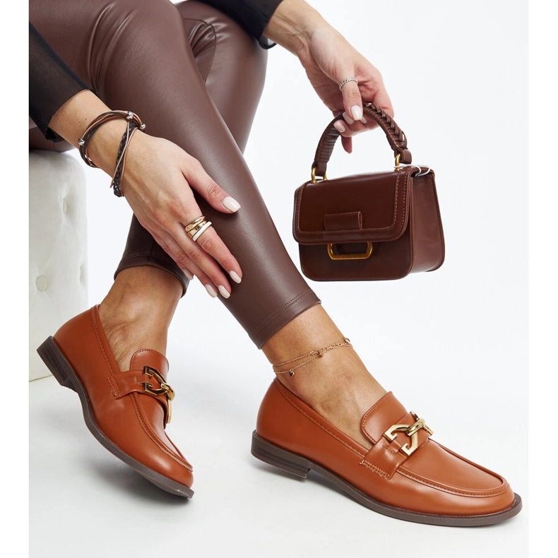Brown moccasins with a Lea buckle 1
