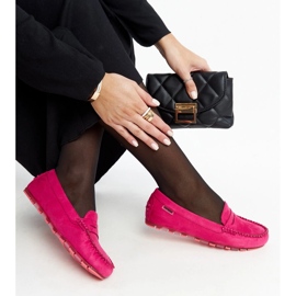Dark pink suede loafers by Nafisah 1 Dark pink suede loafers by Nafisah 1