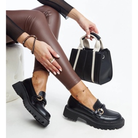 Black loafers with a Lasima buckle 1