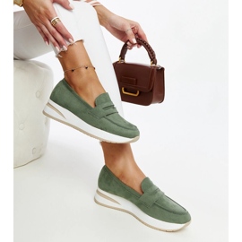 Green suede Venla sports shoes 1