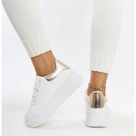 White Ottavia platform sports shoes 1