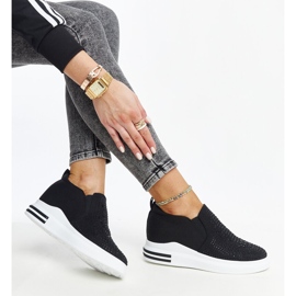 Black Fossacesia wedge sneakers 1