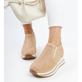 Brown Cadelaria wedge sneakers 1