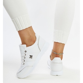 White sneakers with a thick Kincheloe sole 1