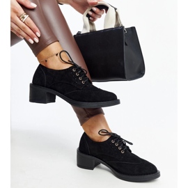 Tigard black suede high-heeled shoes 1