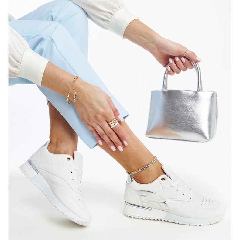 Tasnim white snakeskin sneakers 1