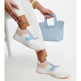 White and pink sneakers with a thicker Rafida sole 1 White and pink sneakers with a thicker Rafida sole 1