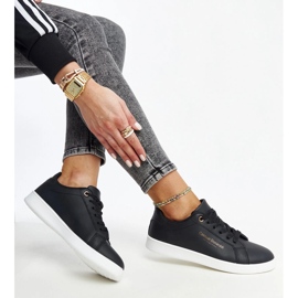 Black eco-leather sneakers by Furat 1