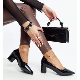 Black patent Ognjenka high-heeled pumps 1