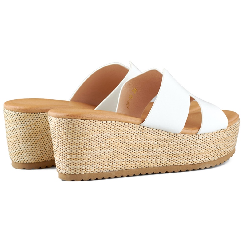 White women's wedge sandals 1