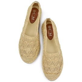 Women's gold lace espadrilles golden 1