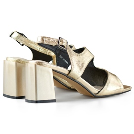 Elegant women's golden high-heeled sandals 1