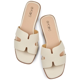 Beige classic casual women's slides 1