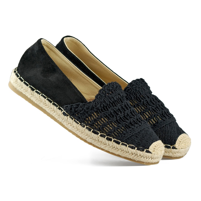 Classic black women's espadrilles 1