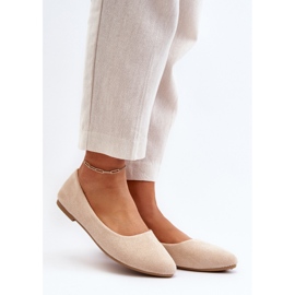Women's Suede Ballerinas Beige Kommia 2 Women's Suede Ballerinas Beige Kommia 2