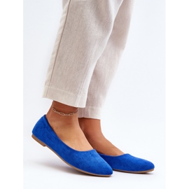 Women's Suede Ballerinas Blue Kommia 2 Women's Suede Ballerinas Blue Kommia 2