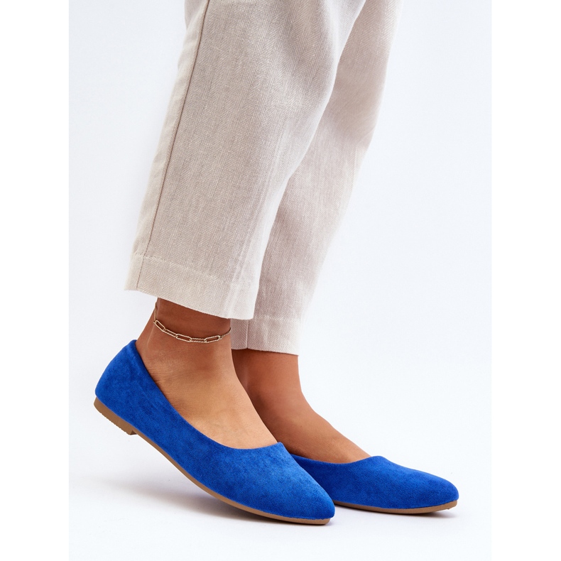 Women's Suede Ballerinas Blue Kommia 2 Women's Suede Ballerinas Blue Kommia 2