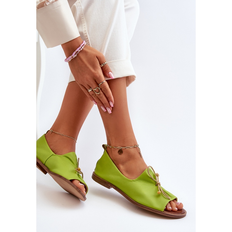 Zazoo 2660 Women's Leather Ballerina Shoes, Lime green 1 Zazoo 2660 Women's Leather Ballerina Shoes, Lime green 1