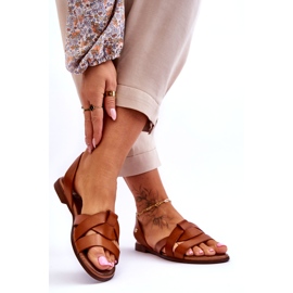 Zazoo Comfortable Brown Kayla Leather Slip-on Sandals 2