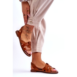 Zazoo Comfortable Brown Kayla Leather Slip-on Sandals 4